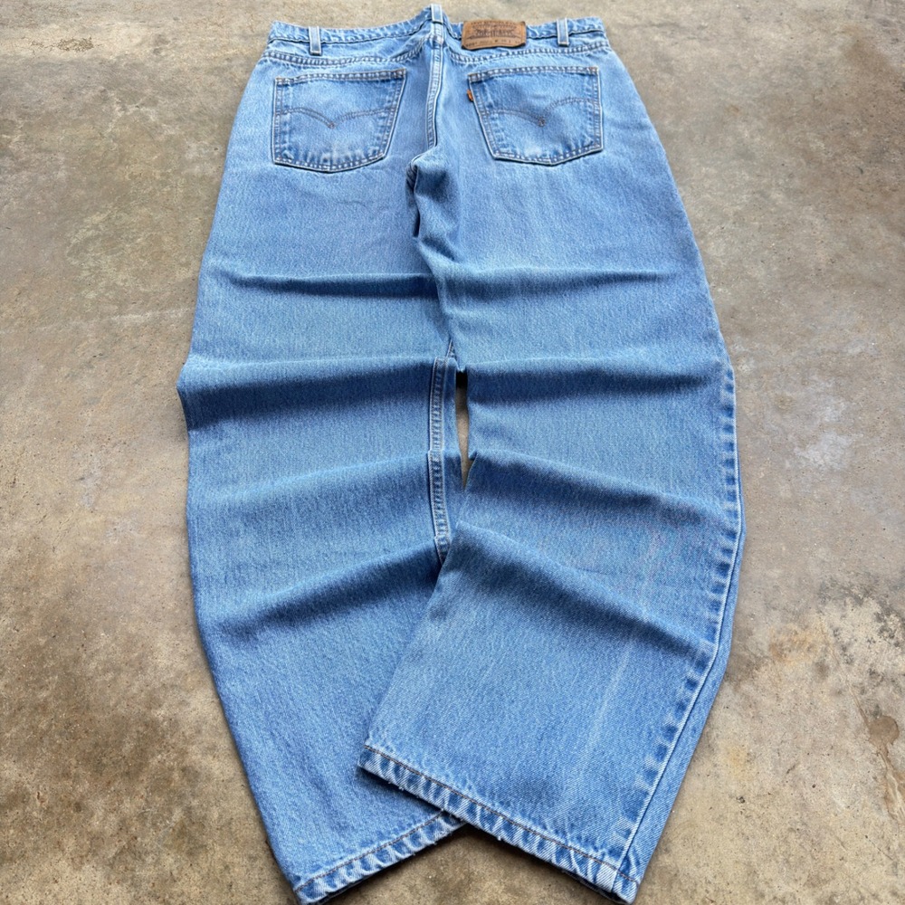 Vintage 90s Levis 505 Orange Tab Baggy Straight Leg Jeans Blue W36 L30 (g3b)